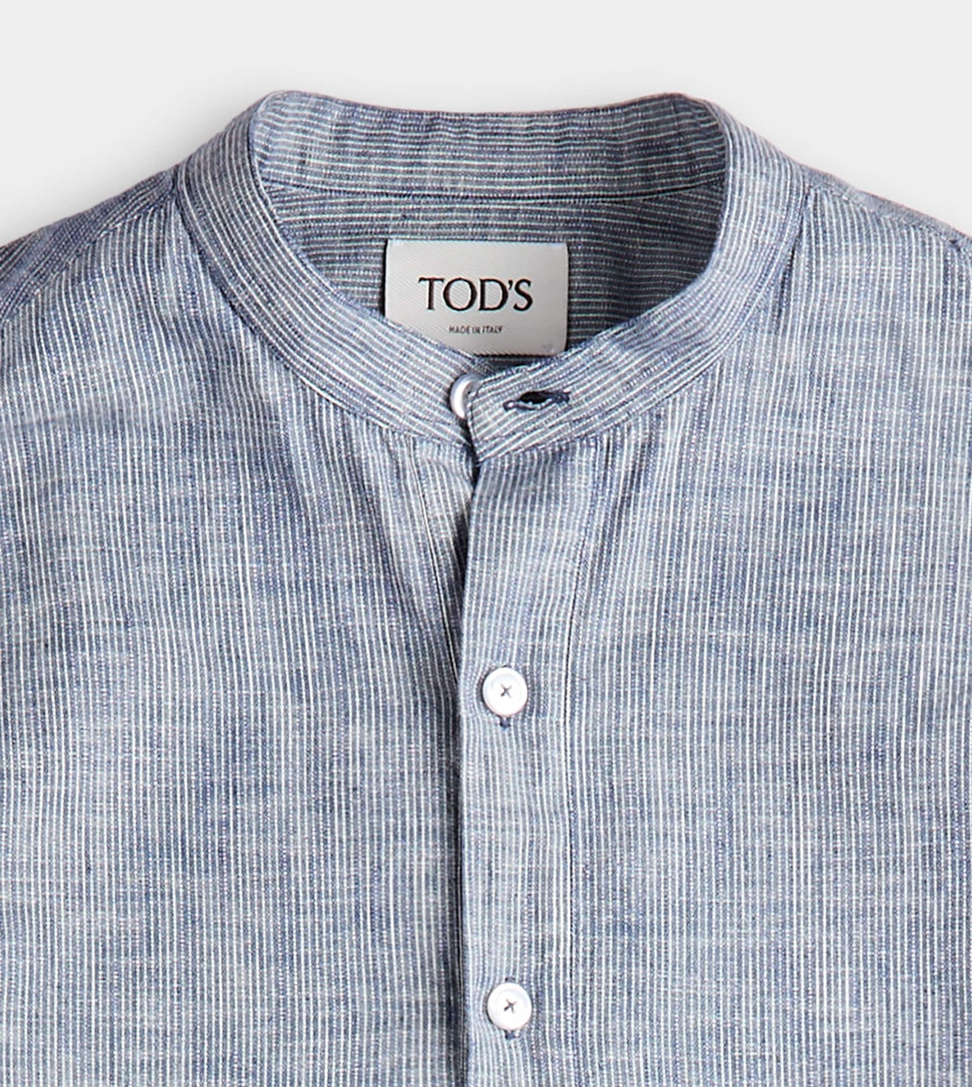 SHIRT IN COTTON - BLUE - 8