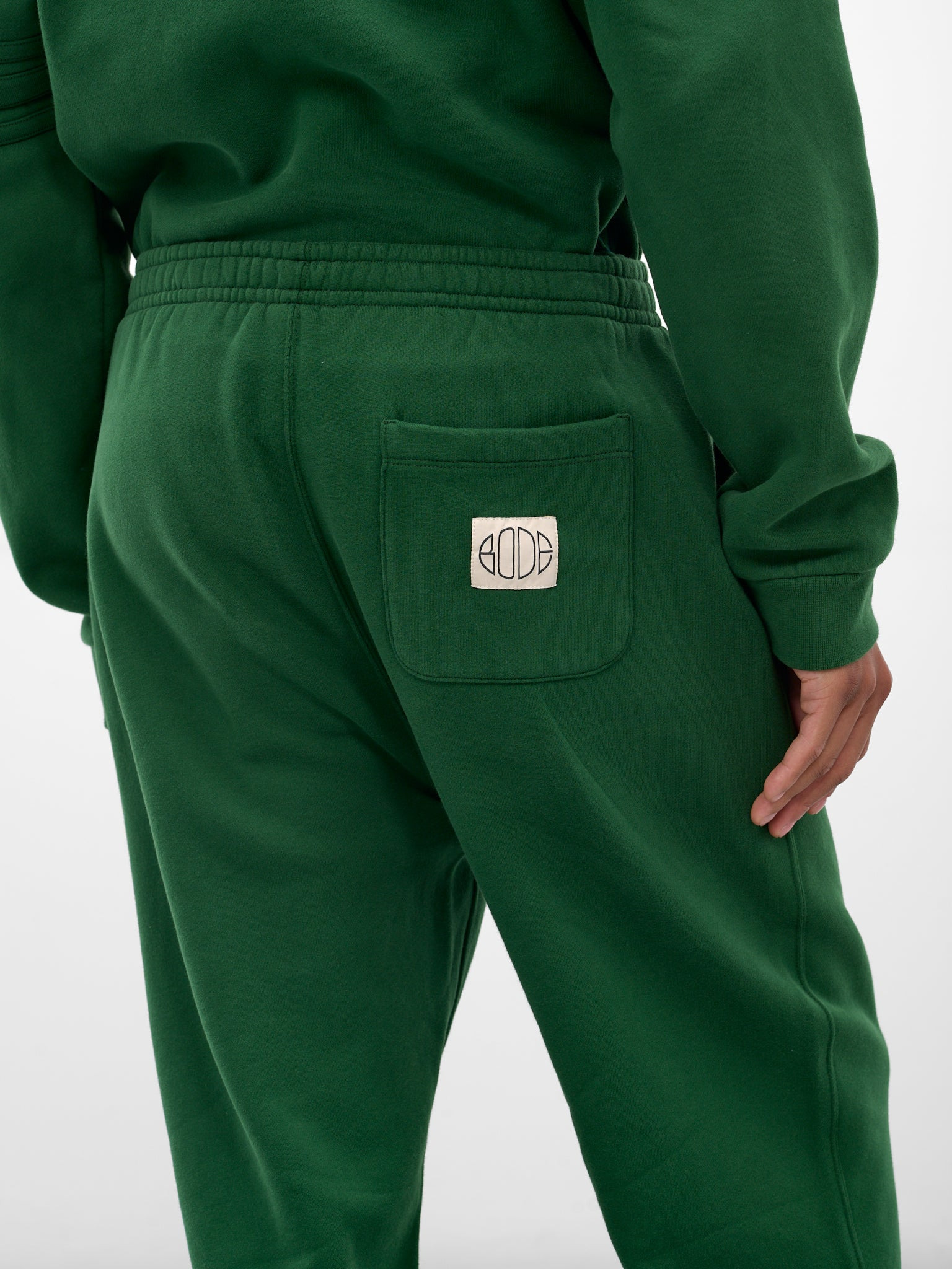 Green Cotton Cuffed Joggers - 4
