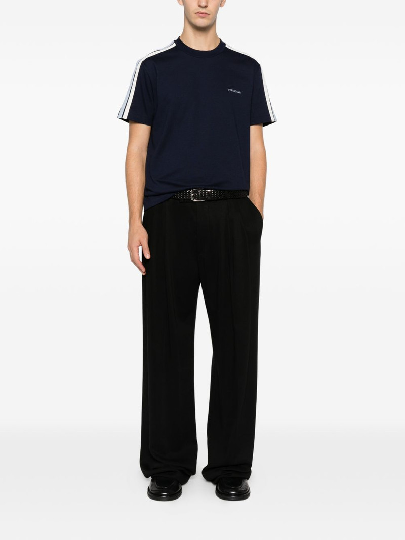 FERRAGAMO stripe-detail T-shirt outlook