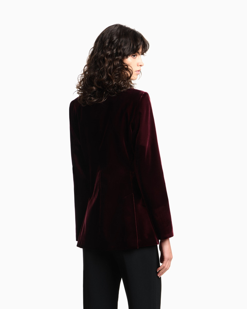 SINGLE-BREASTED BLAZER IN LIQUID VELVET 3