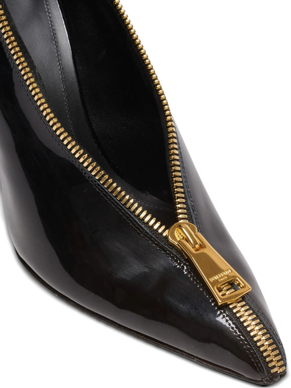 95mm zip-detail wedge heeled pumps - 5
