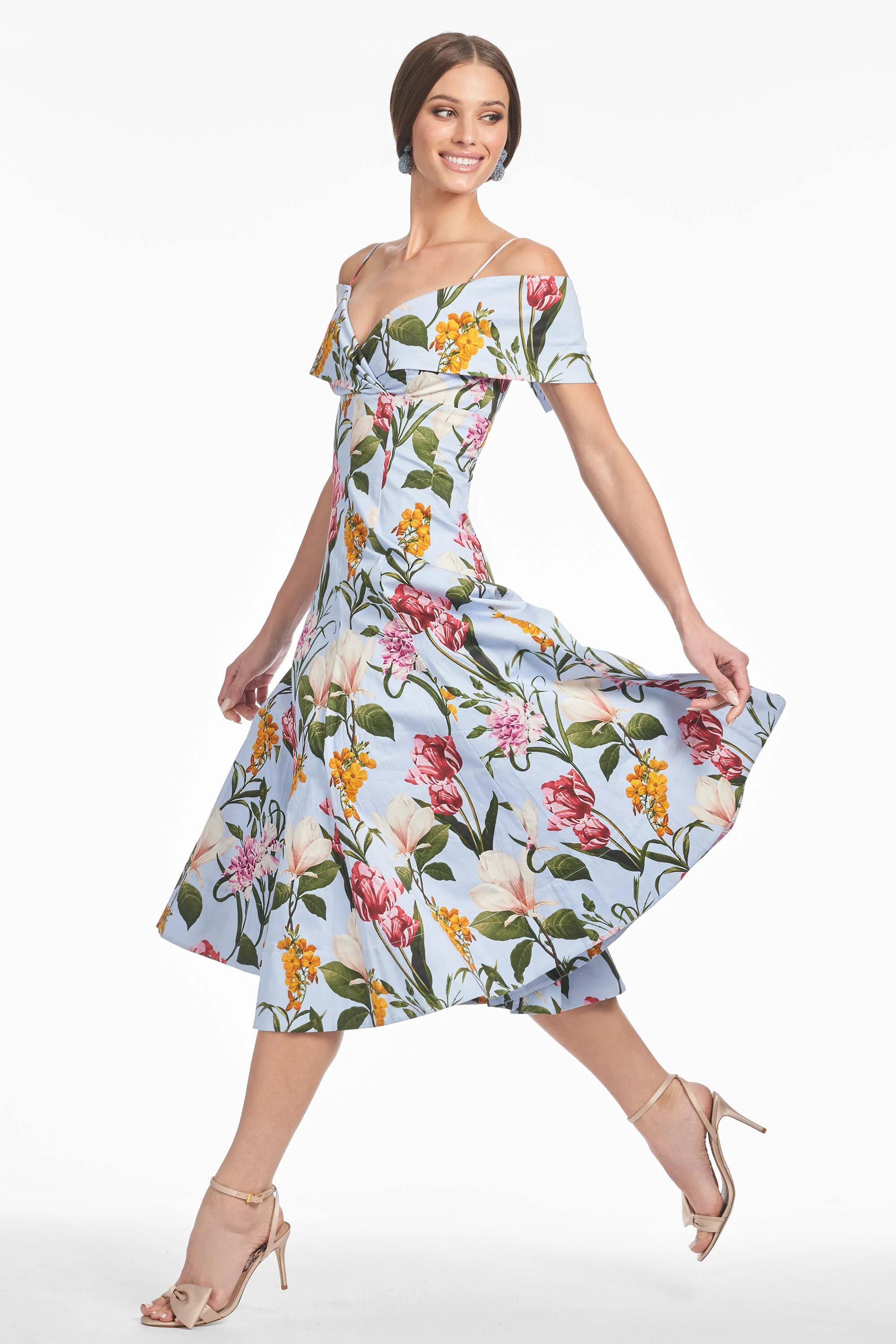 MINNIE DRESS - GLACIAL BLUE BLOSSOMS - 1