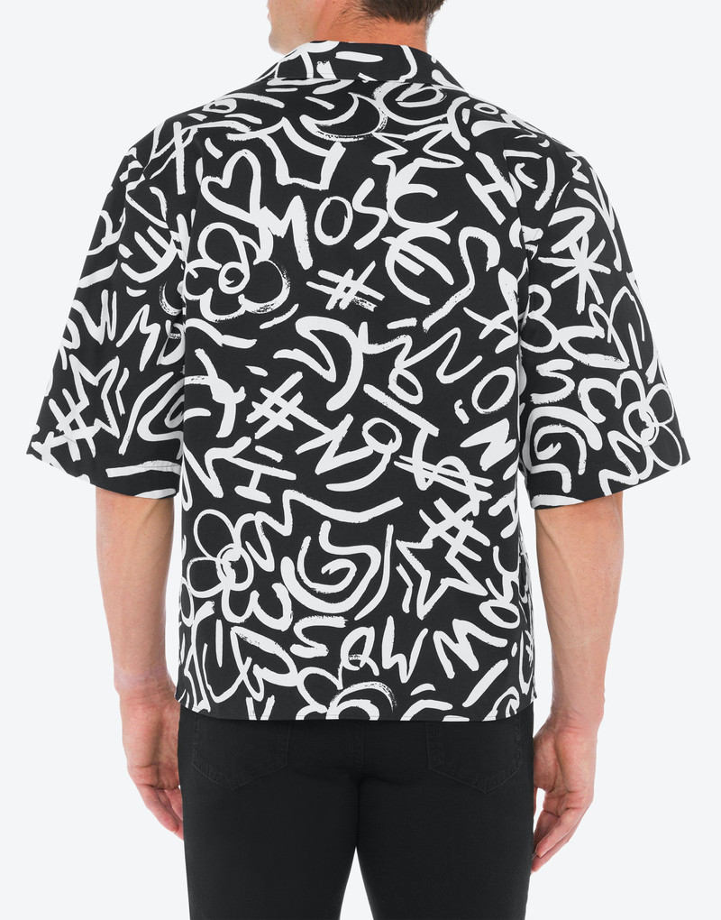 SCRIBBLE PRINT POPLIN SHIRT 3