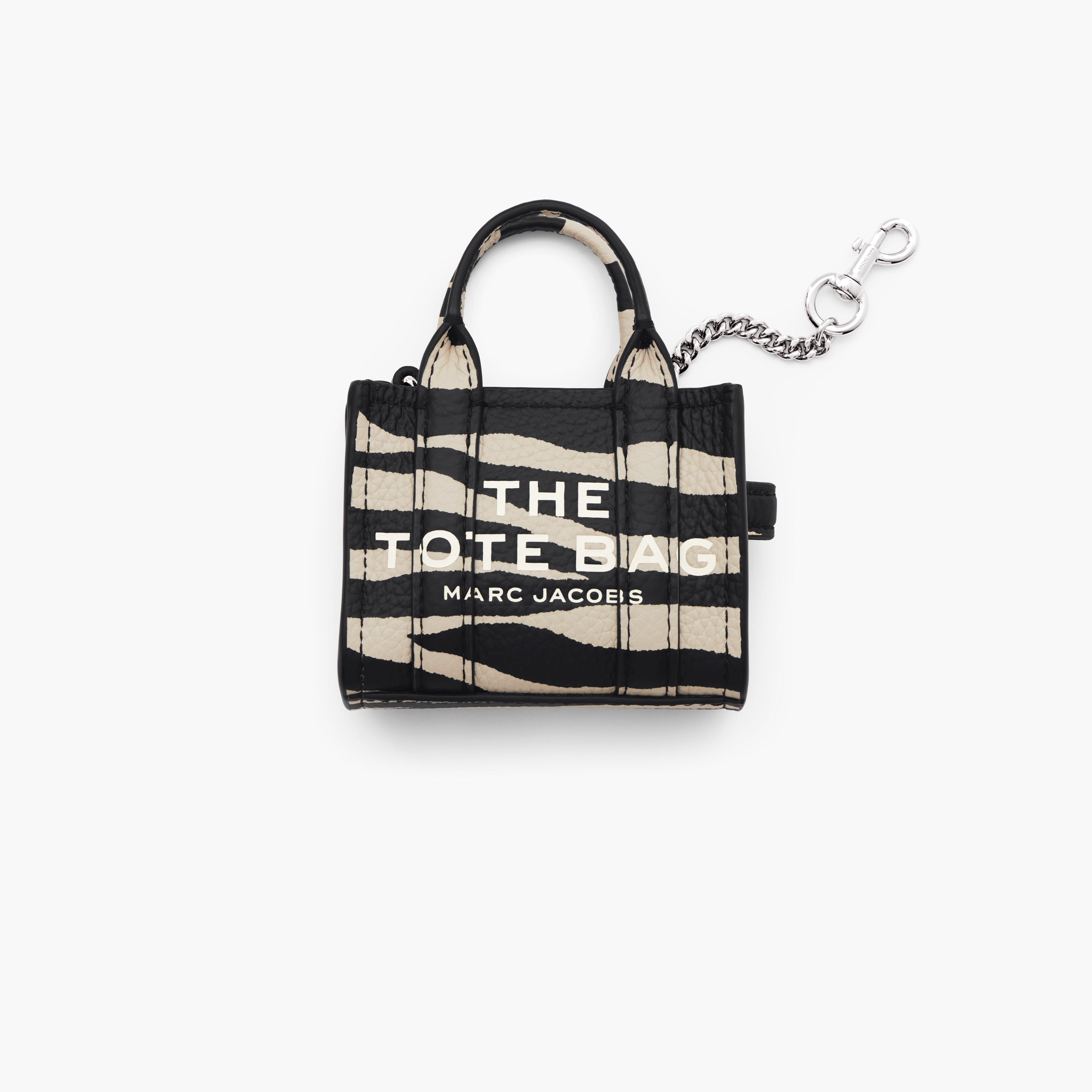 THE ZEBRA LEATHER NANO TOTE CHARM - 1