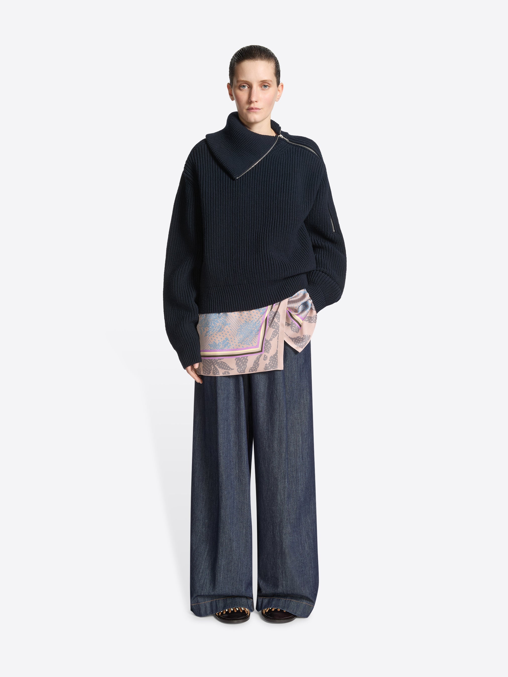 ZIPPED WOOL SWEATER - 3