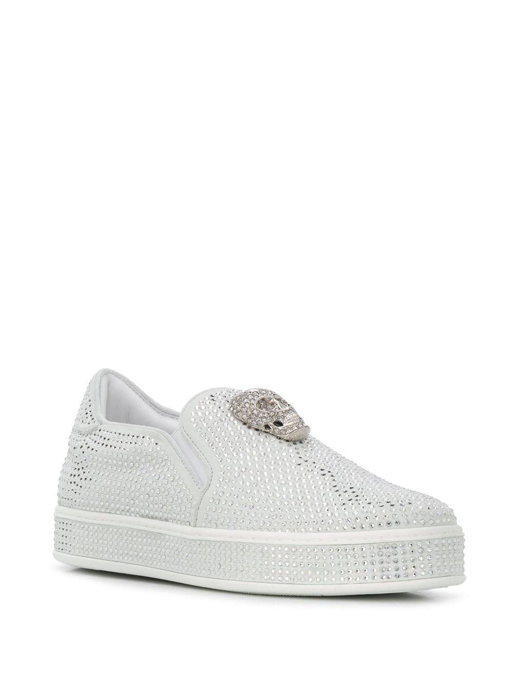 crystal-embellished slip-on sneakers - 2