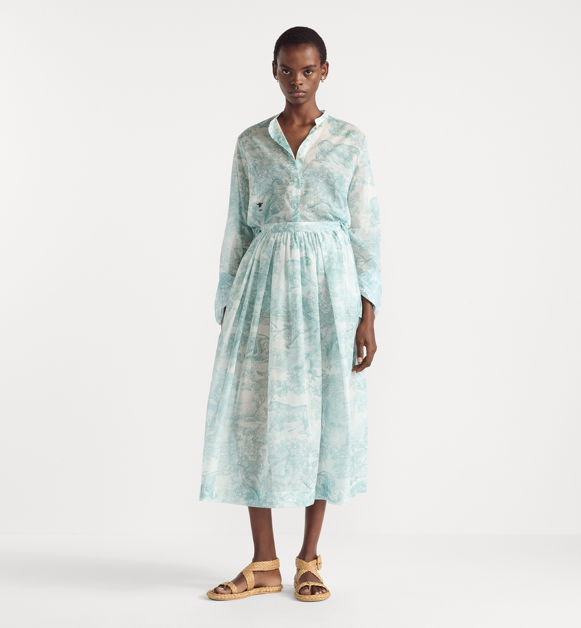 Dioriviera Mid-Length Flared Skirt - 2