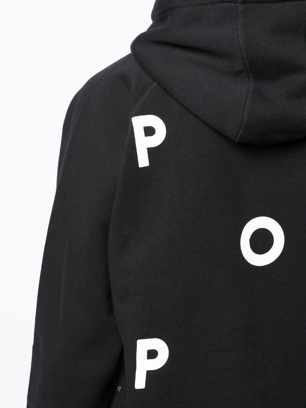 logo-print drawstring hoodie - 6