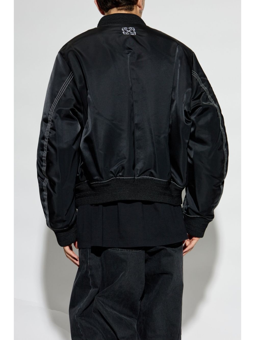 embroidered-logo bomber jacket - 4