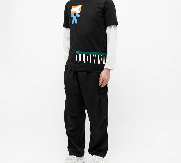 Y-3 Unisex Multi Block Graphic Printing Tee Black FN5727 - 6