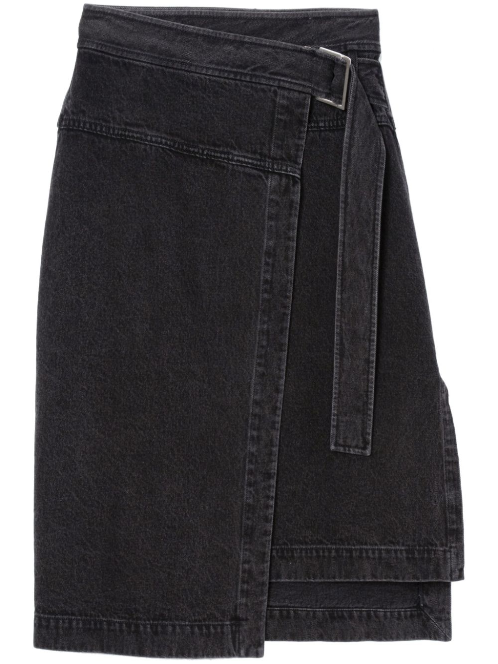 denim wrap skirt - 1