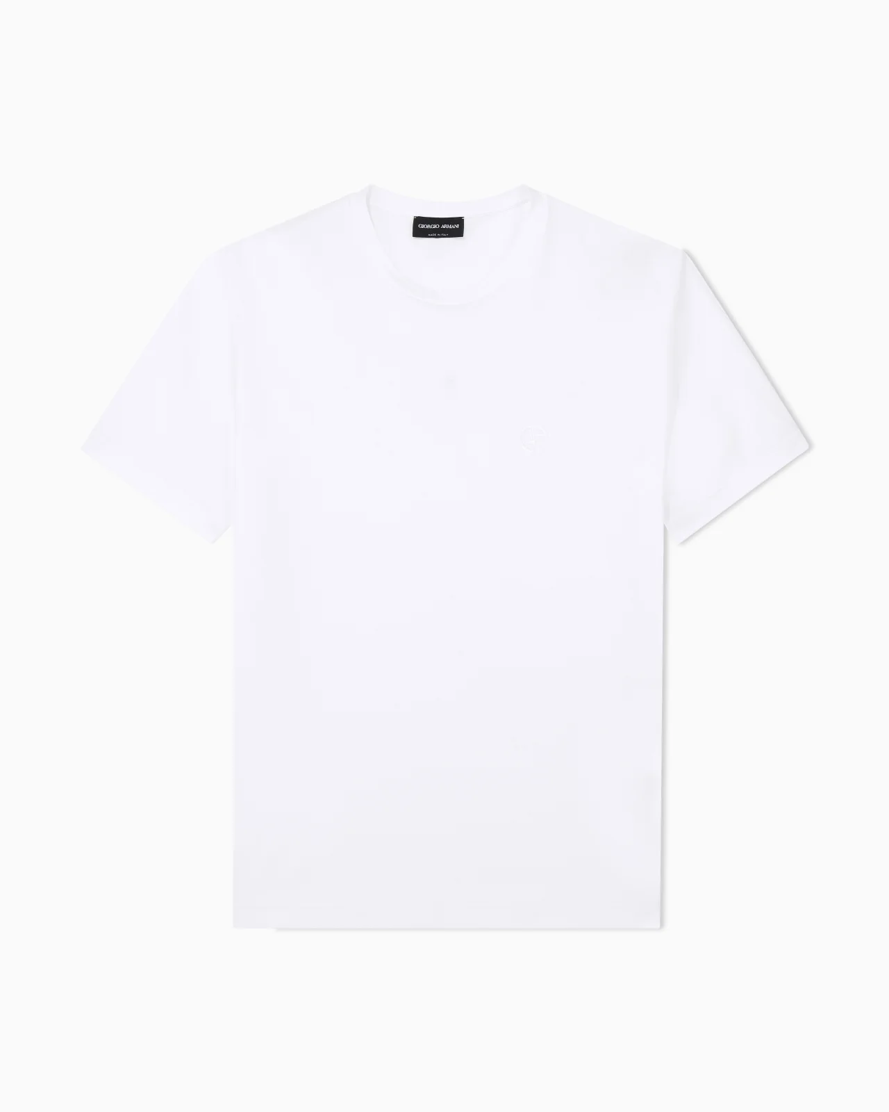 COTTON-INTERLOCK T-SHIRT WITH EMBROIDERED LOGO - 1