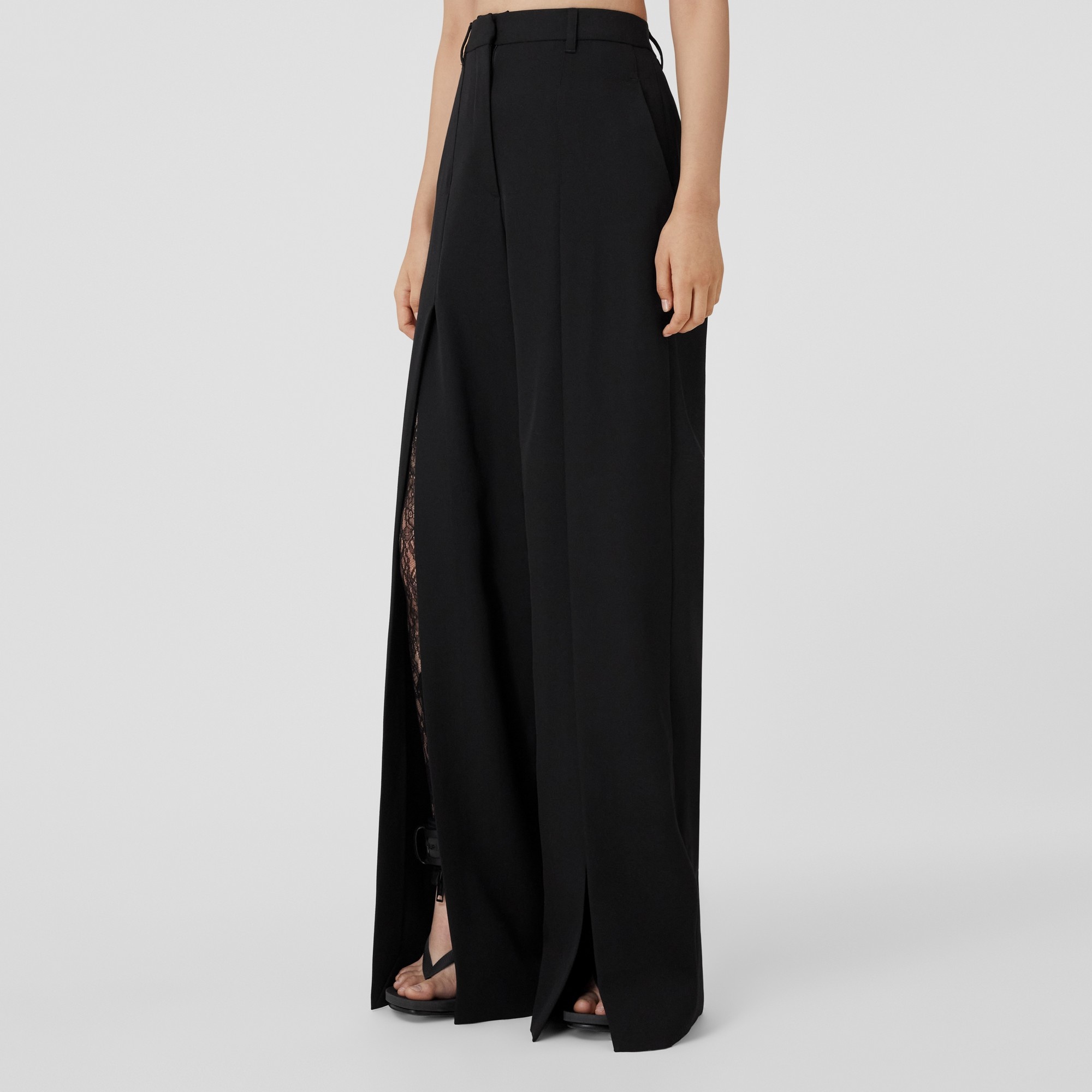 Grain de Poudre Wool Wide-leg Trousers - 5