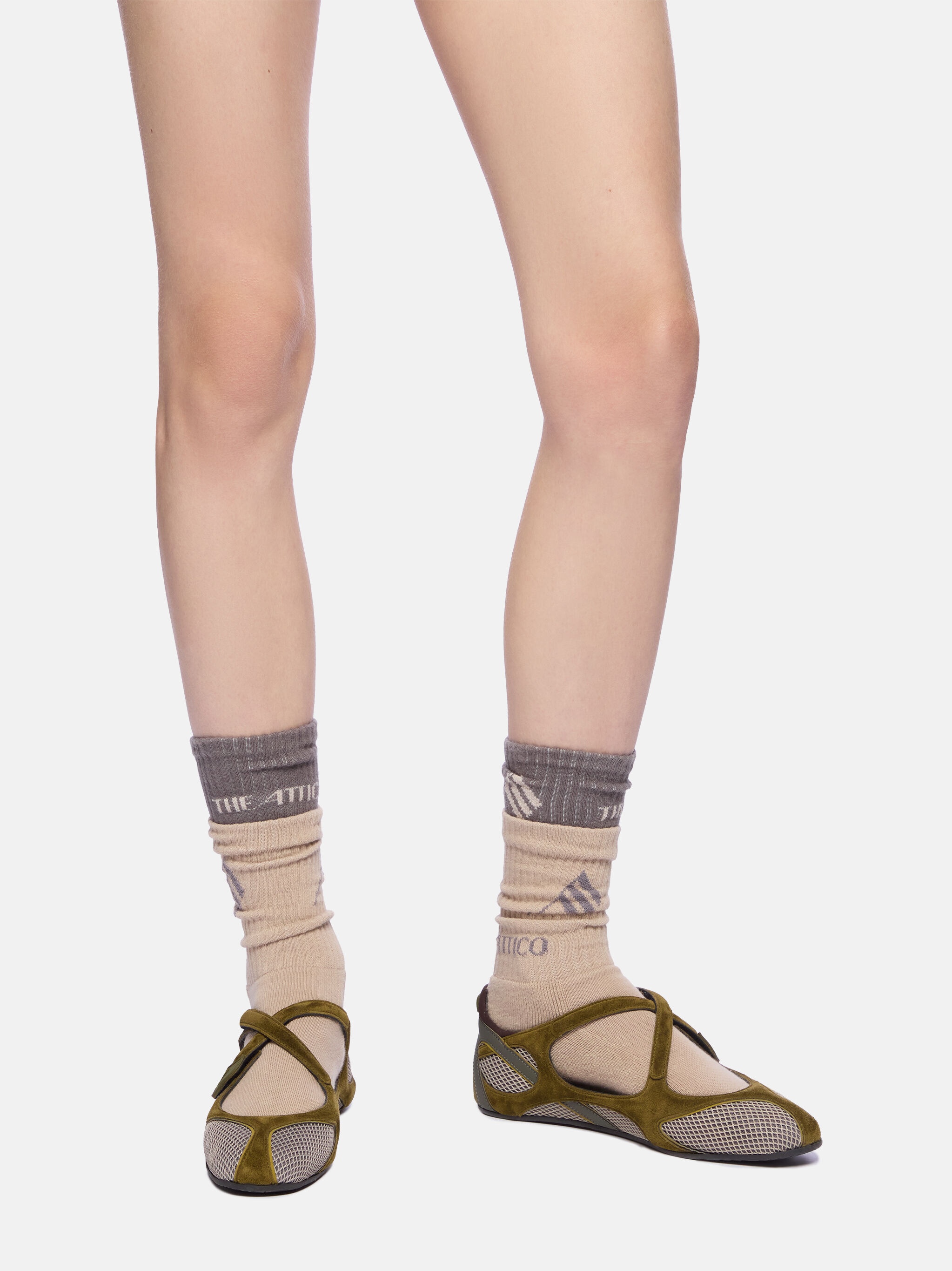 ''FLOOR 01'' BALLERINA FLAT MILITARY GREEN - 2