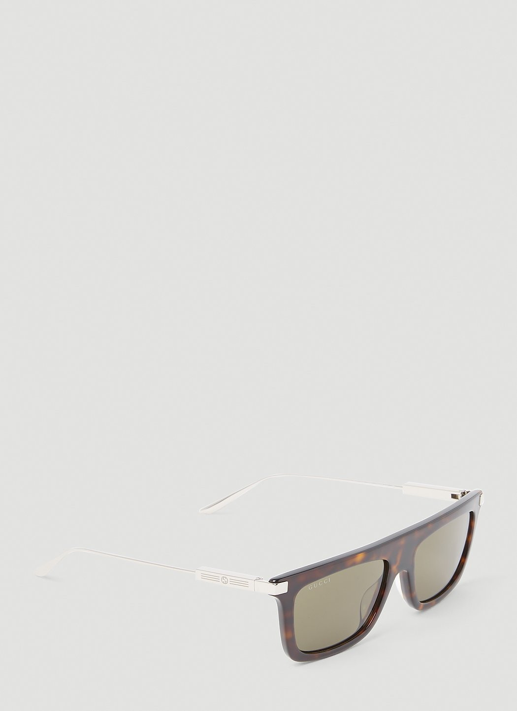 Gucci Men Tortoiseshell Rectangular Sunglasses - 2