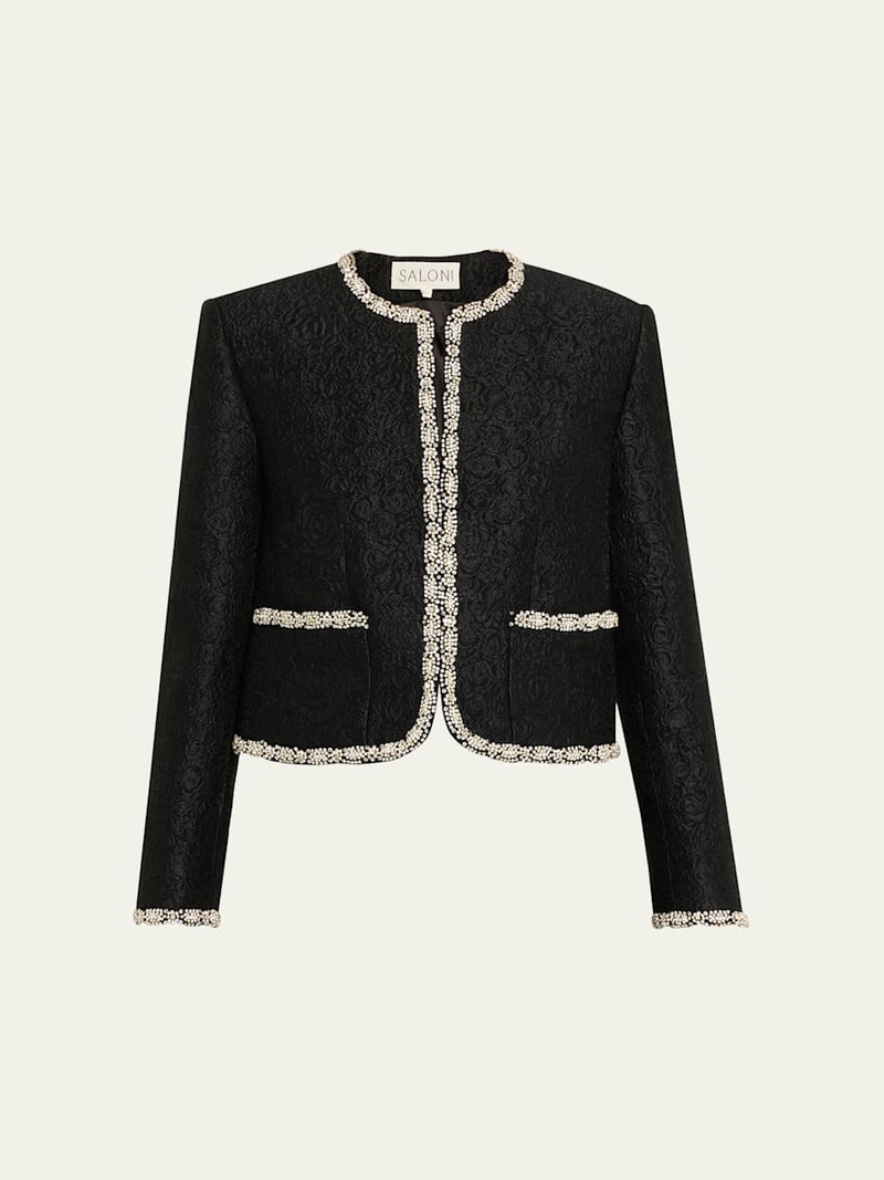 Luma Crystal Rose Brocade Jacket 1