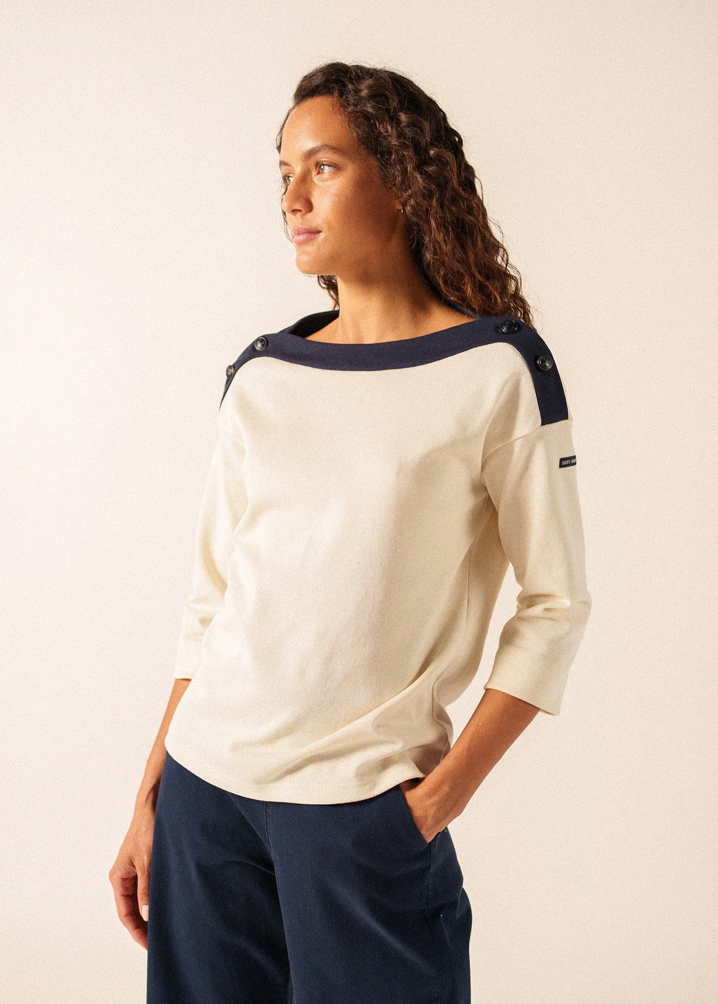 LATSIA boatneck Tee x Isabelle Ballu - 1