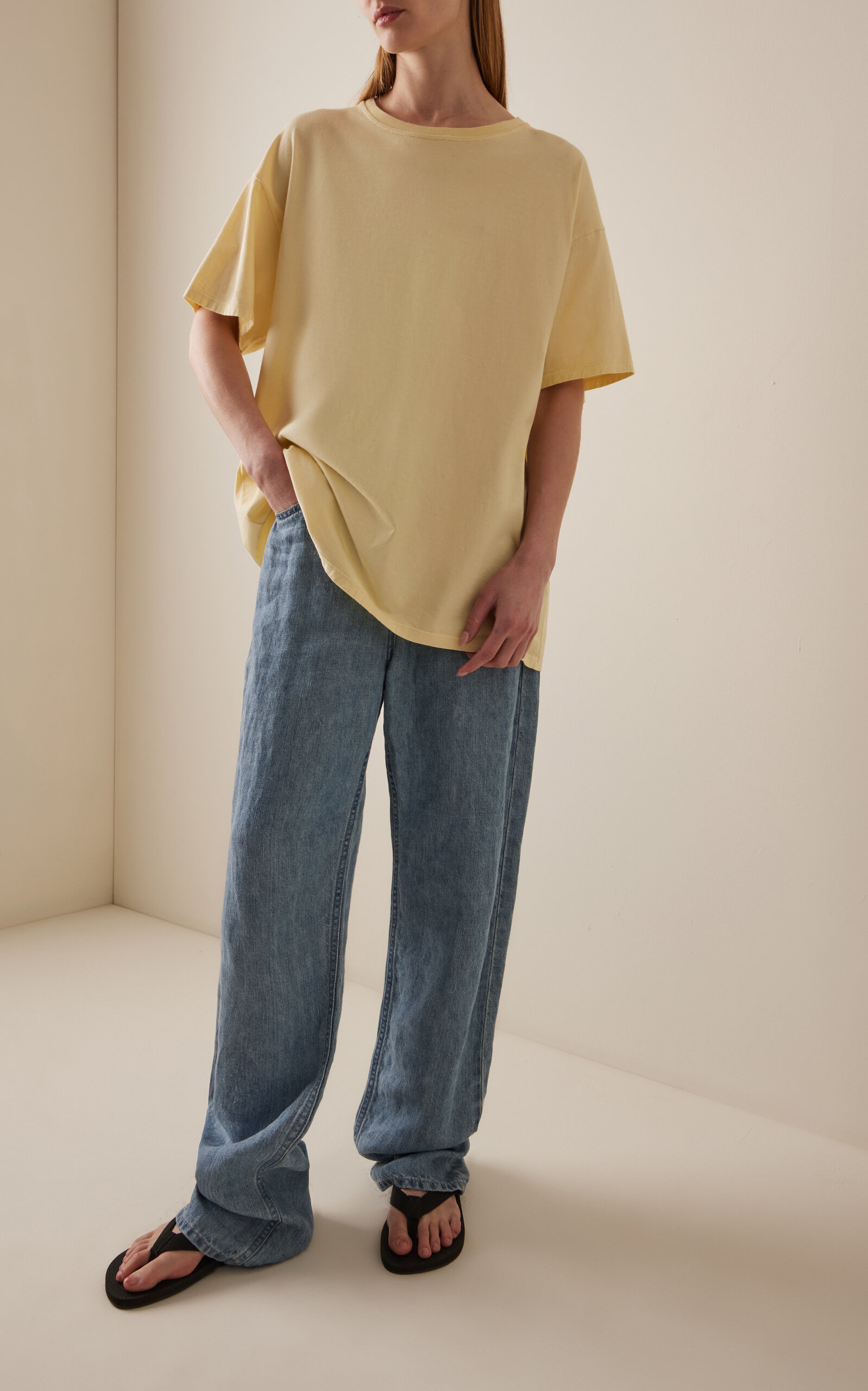 Tarley Linen-Denim Straight-Leg Jeans light wash - 2