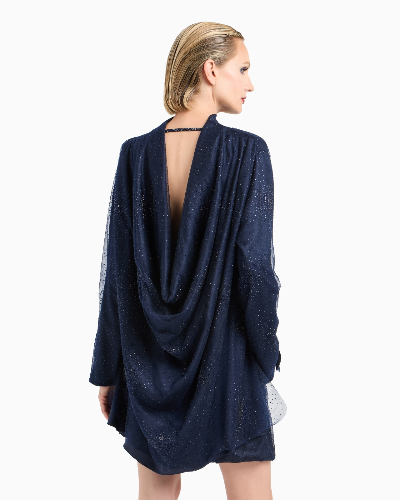 SILK BLOUSE WITH RHINESTONE EMBROIDERY - 3