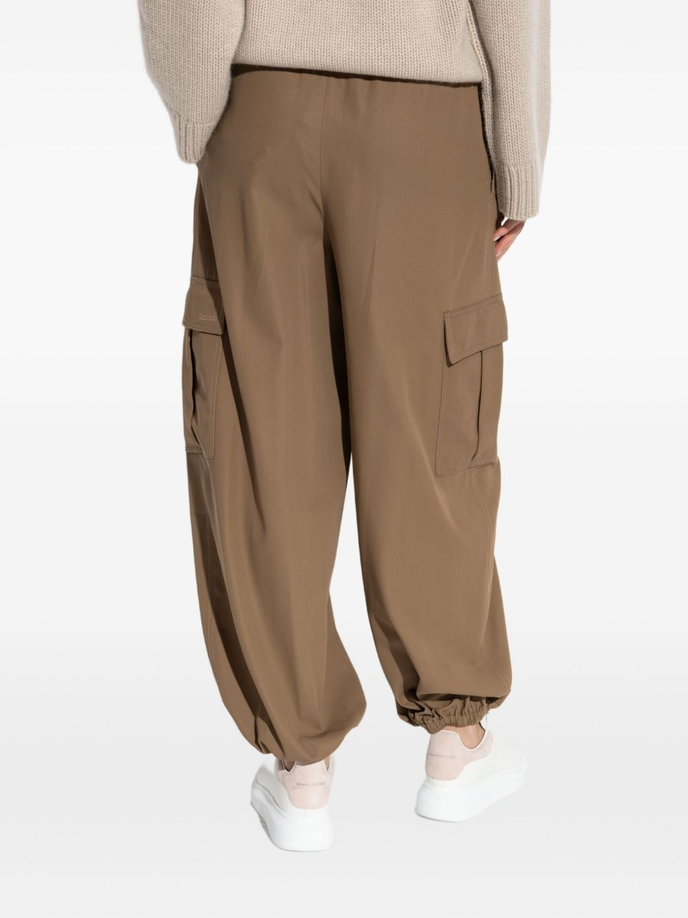 elasticated tapered trousers - 4