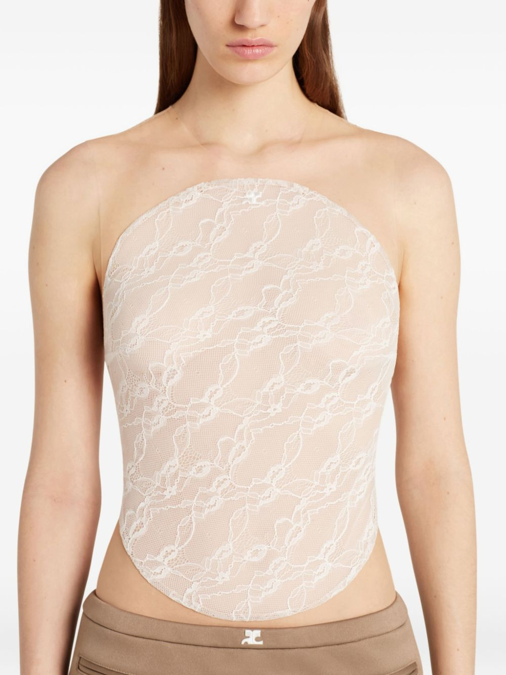 Illusion circle lace bodysuit - 5