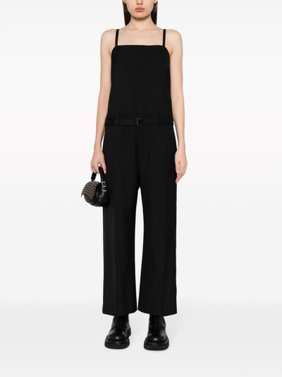 sacai belted wool-blend jumpsuit outlook