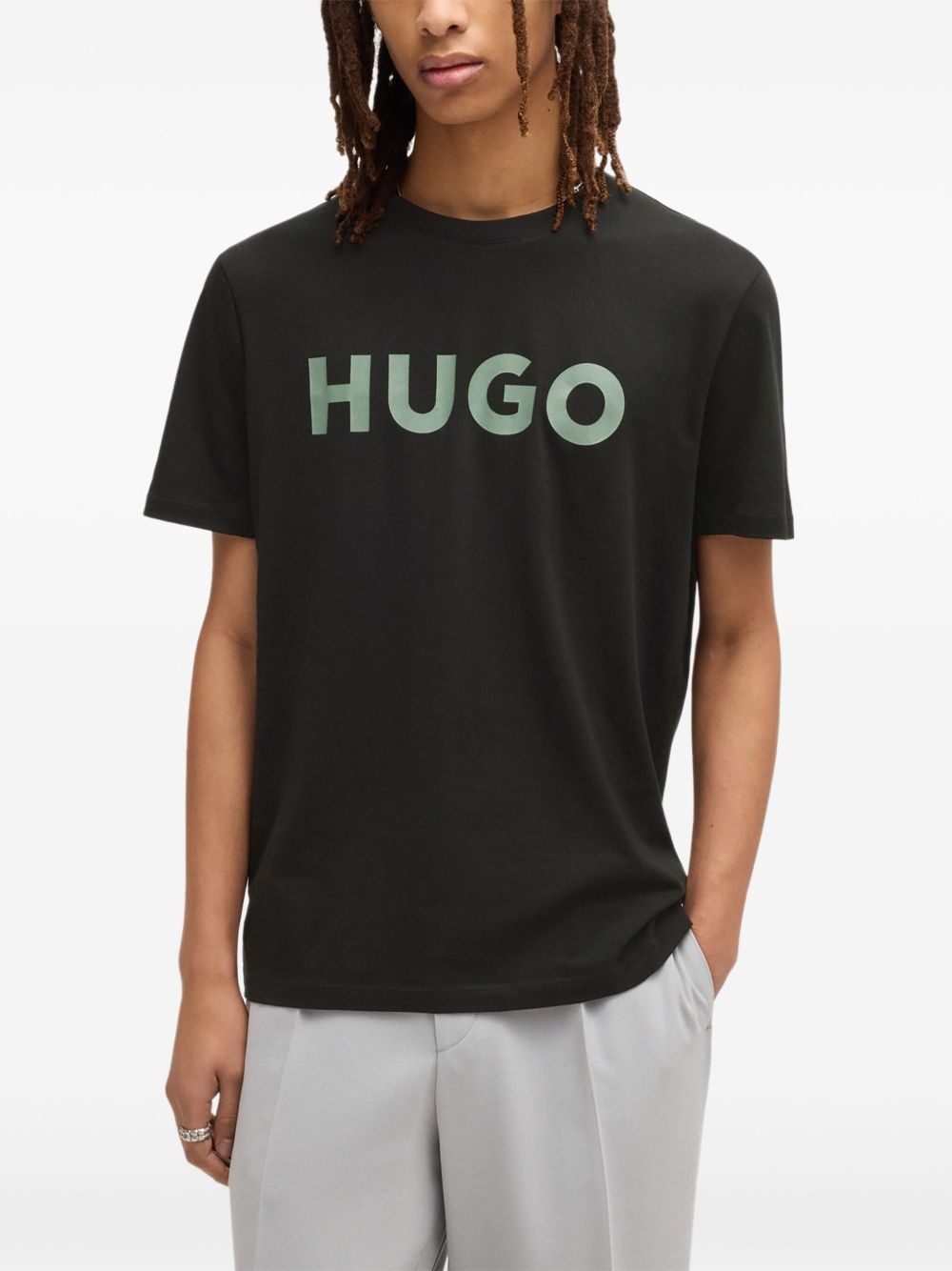 logo-print cotton T-shirt - 3