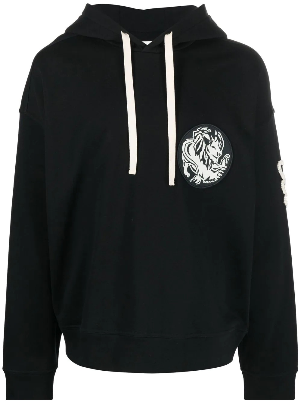 patch-detail embroidered hoodie - 1