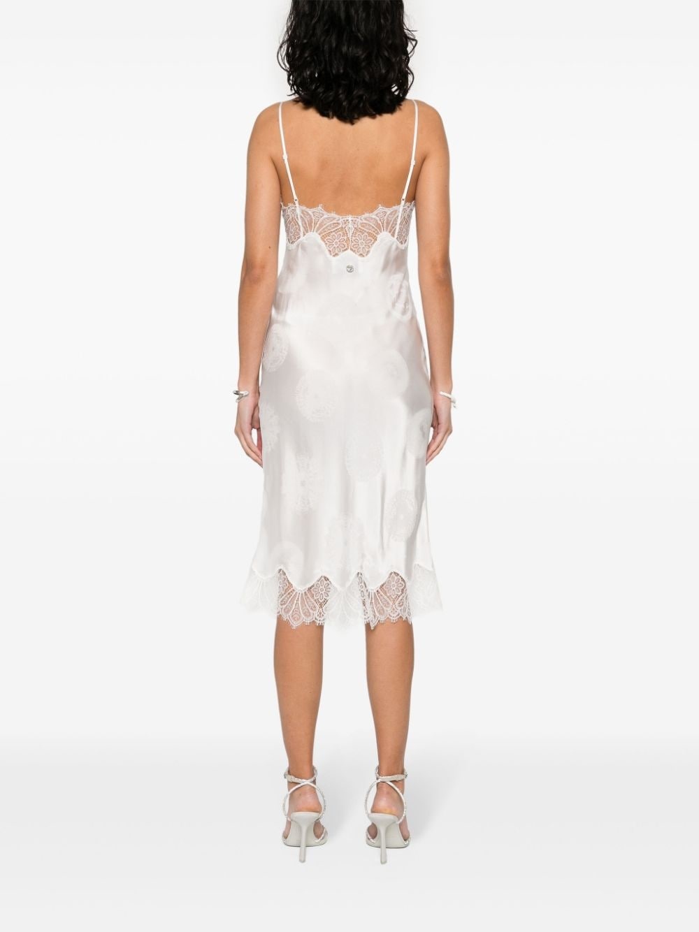 Cymatics floral-jacquard slip dress - 4