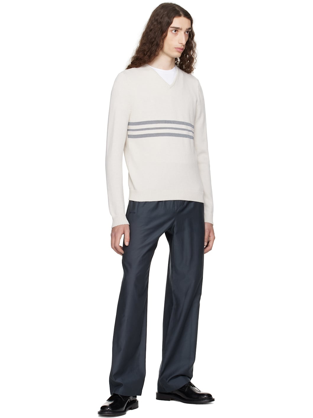 Gray Wide-Leg Limone Trousers - 4