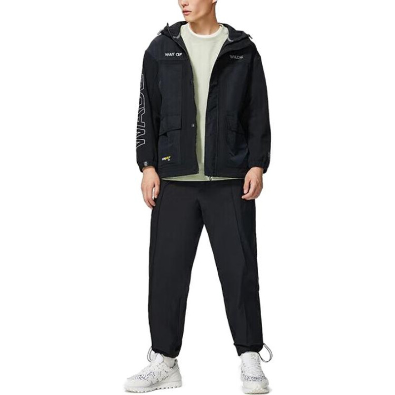 Li-Ning Li-Ning Way Of Wade Logo Waterproof Hooded Jacket 'Black' AFDSB11-1 outlook
