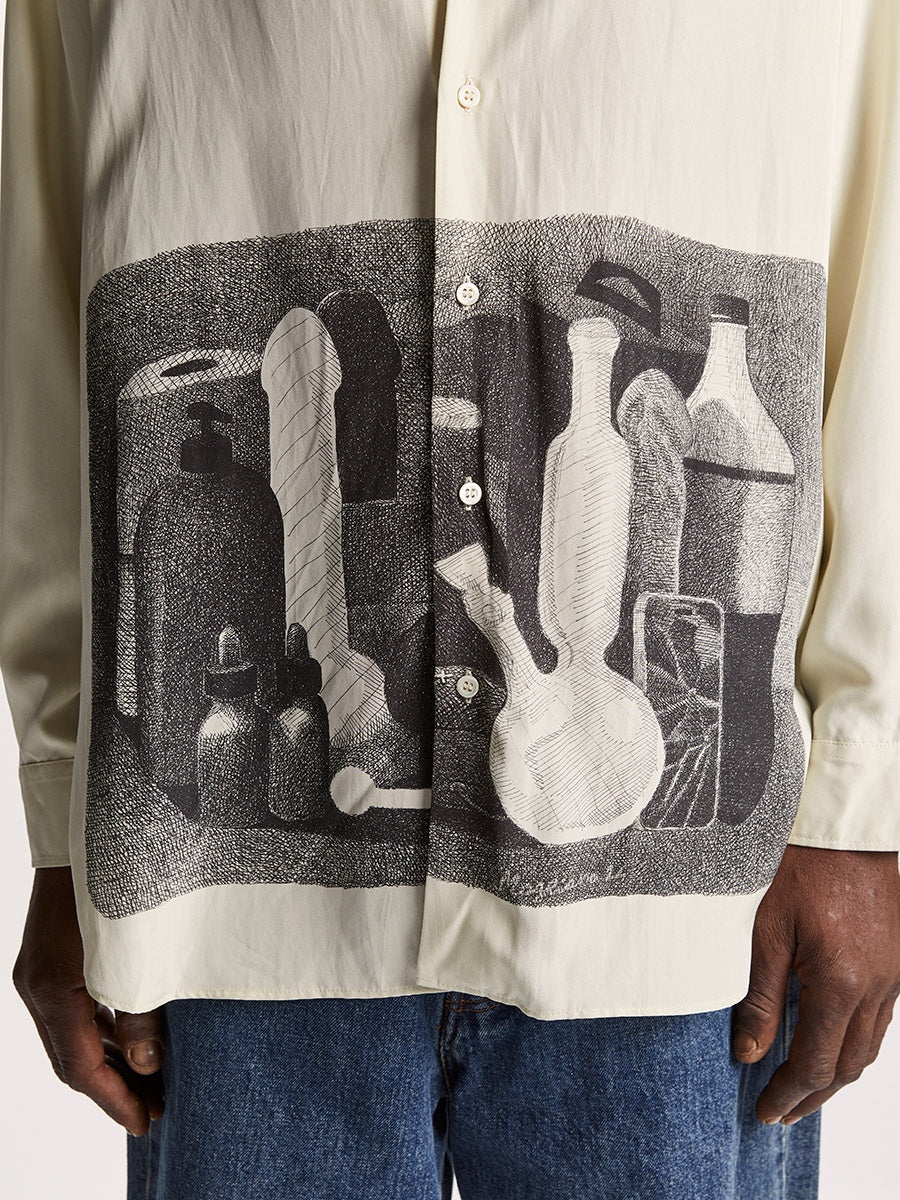 Morandi Silk Shirt White - 4