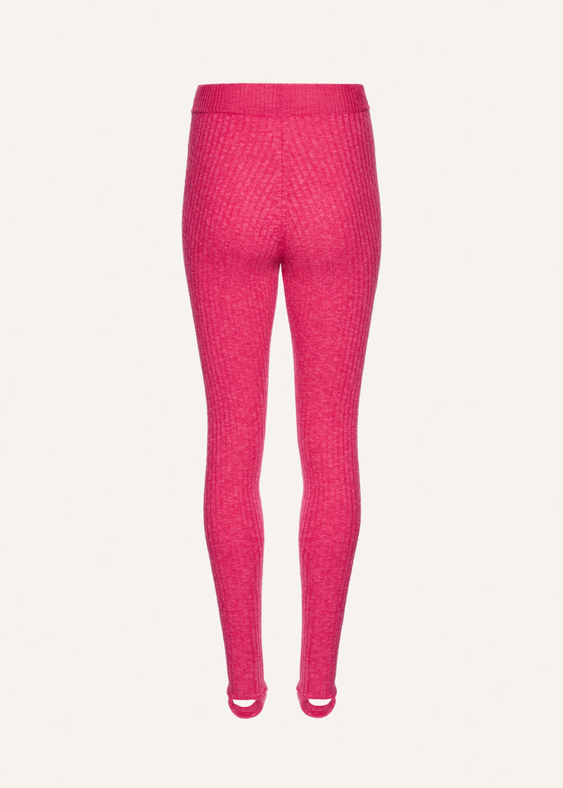 MAGDA BUTRYM Knit stirrup leggings in pink outlook