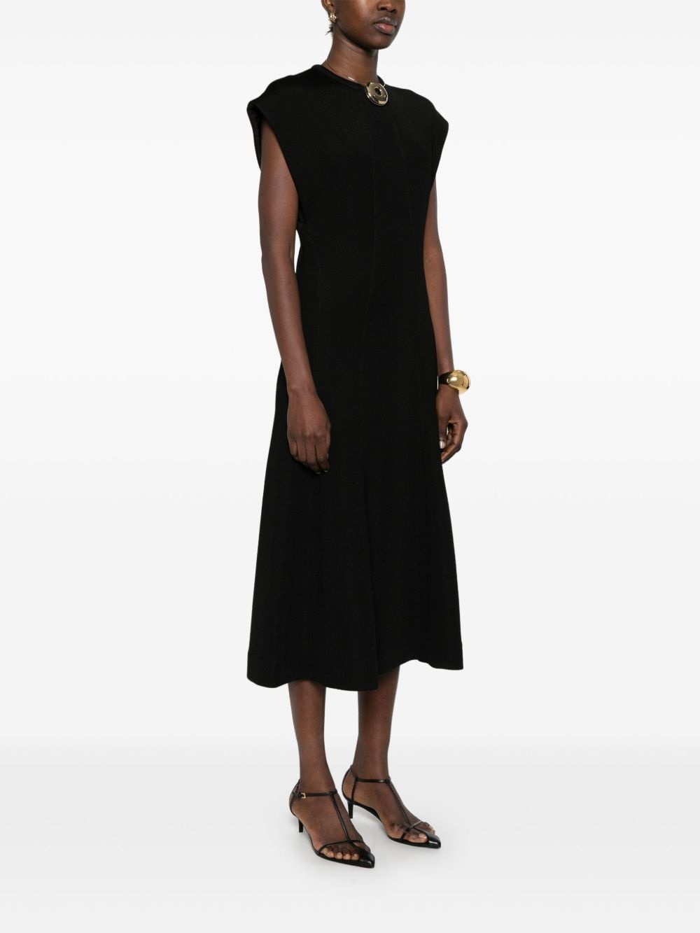 ribbed midi dress - 3