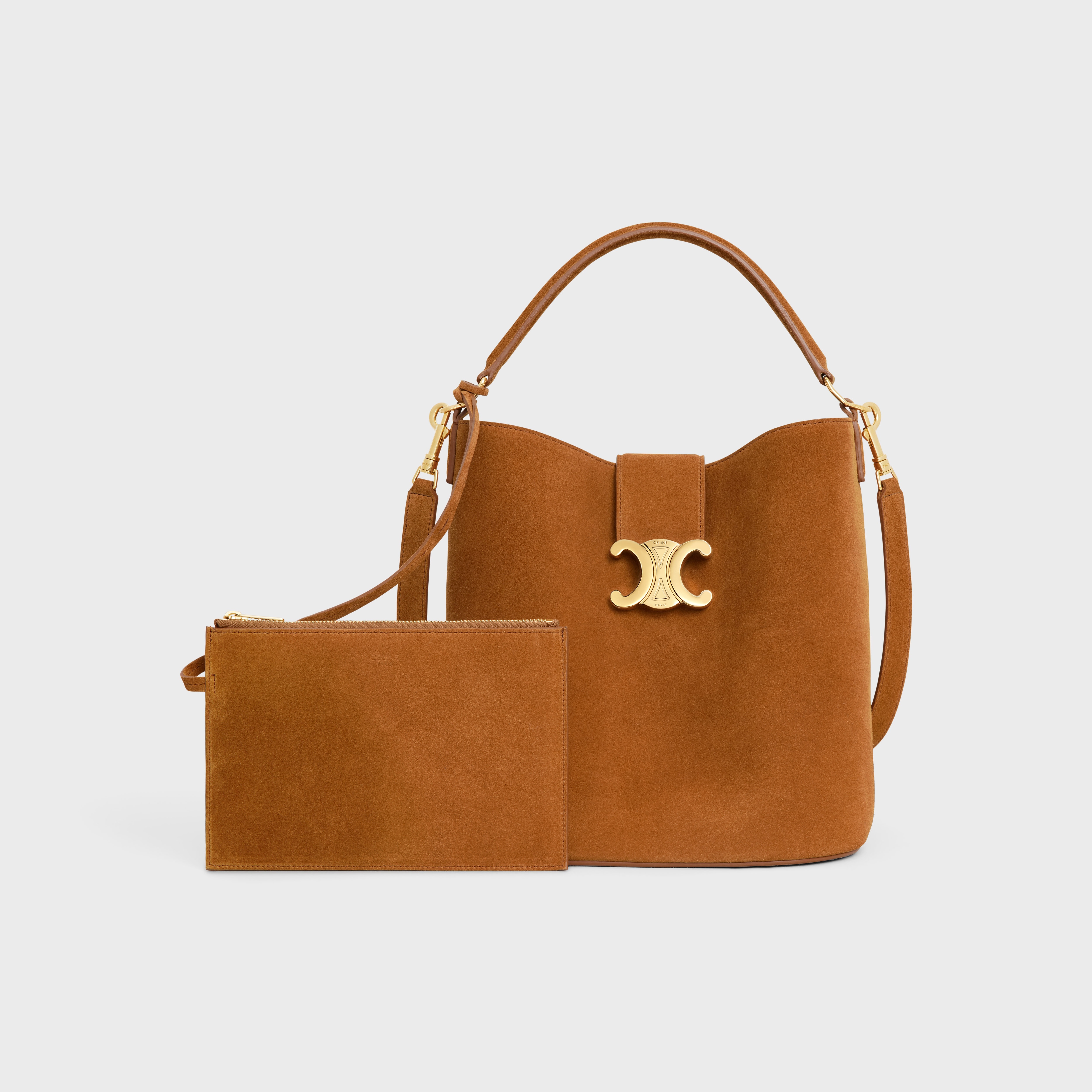 MEDIUM LOUISE BAG in SUEDE CALFSKIN - 6
