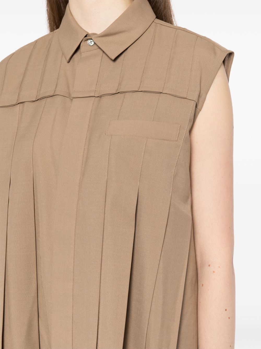 pleated vest shirt - 5