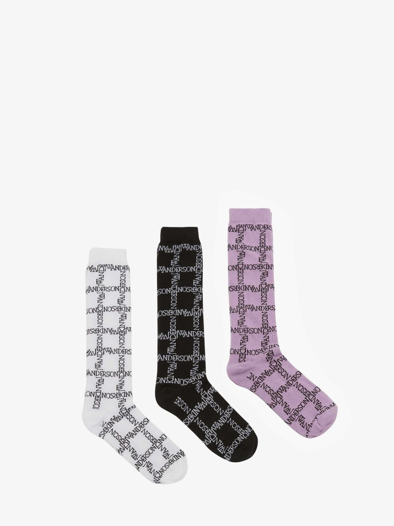 LONG SOCKS WITH LOGO GRID - BUNDLE 1