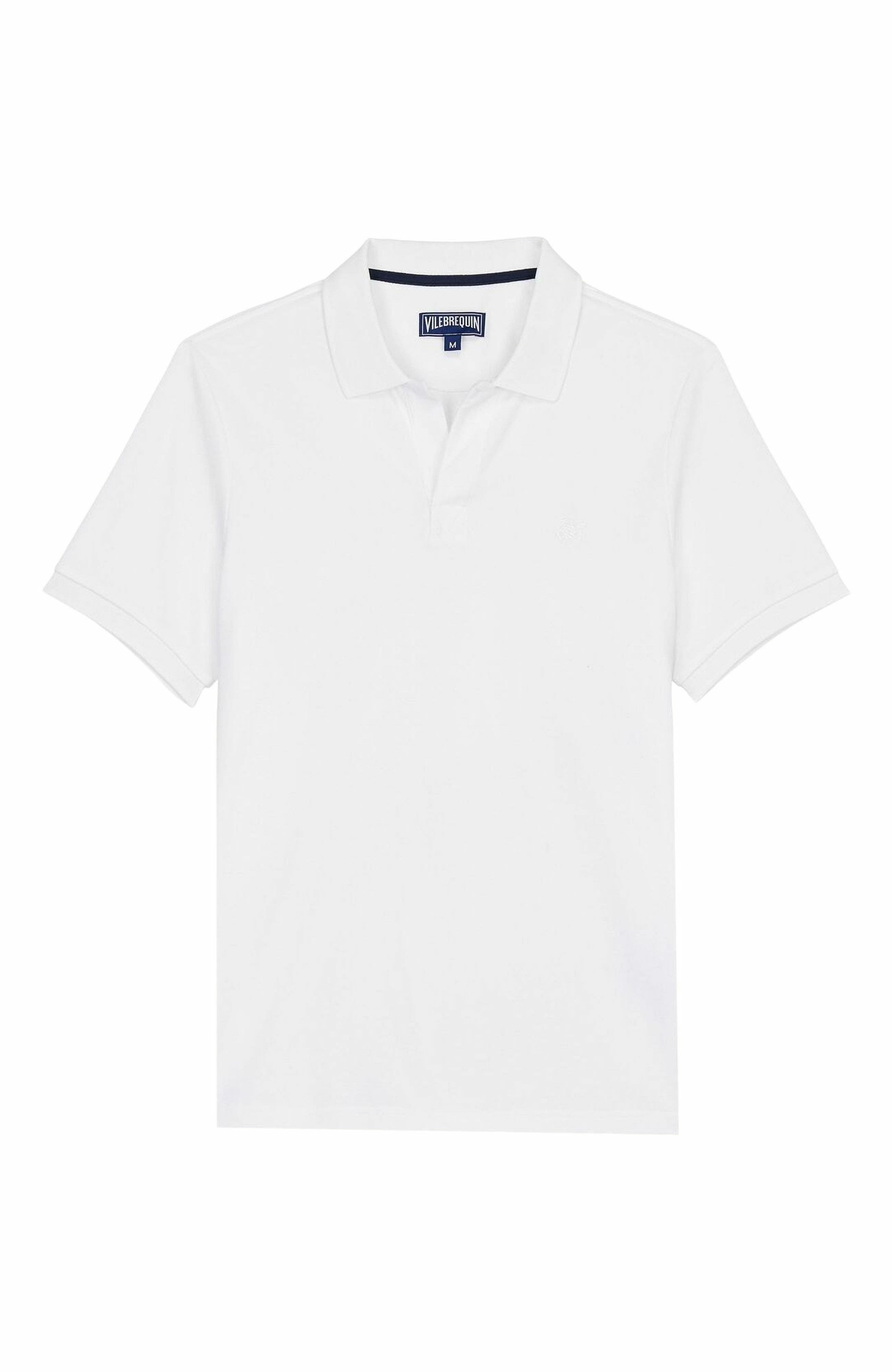 Vilebrequin Men's Solid Cotton Polo in Blanc at Nordstrom - 4