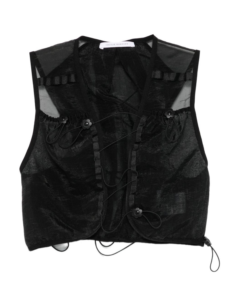drawstring-fastening vest 1