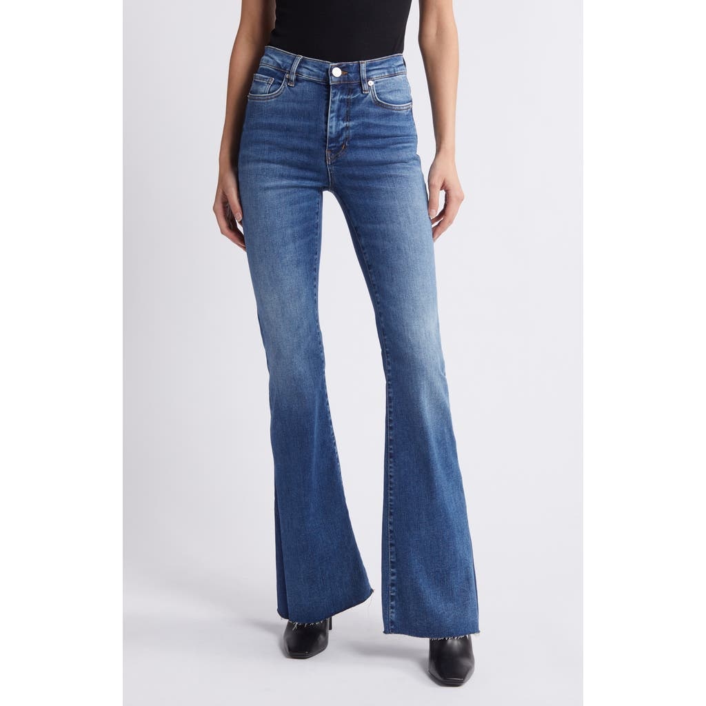 FRAME Le Easy Flare Raw Hem Jeans in Mermaid at Nordstrom - 1