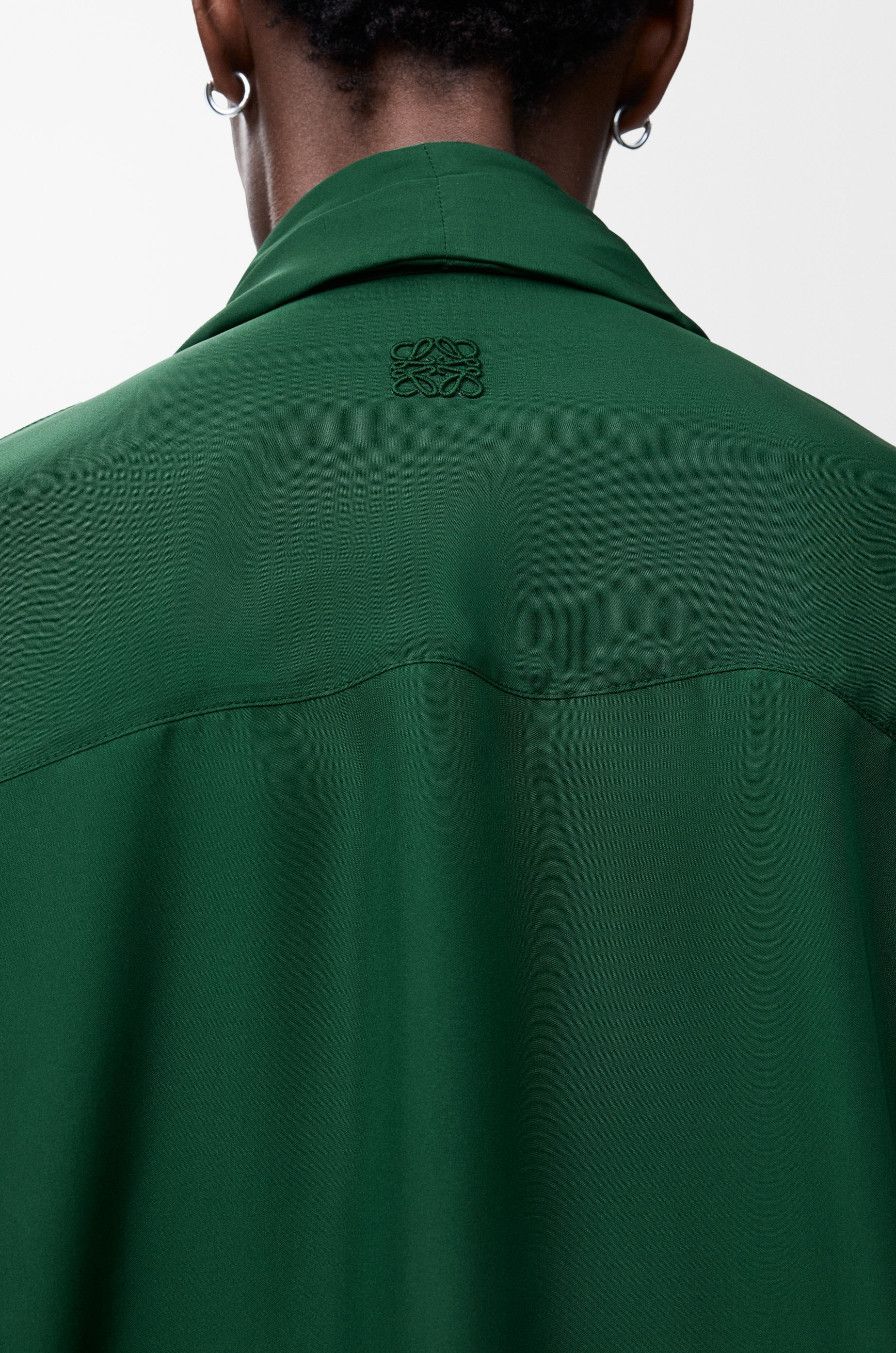Draped shirt in silk - 5
