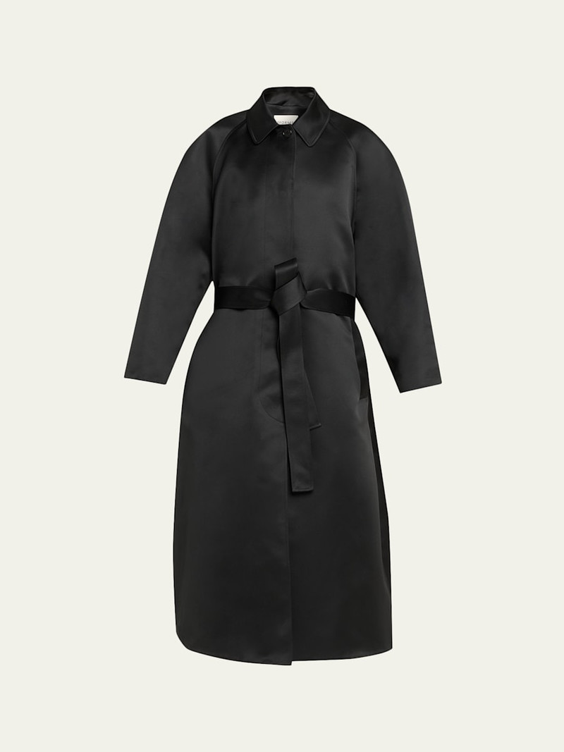 Koharu Duchesse Satin Oversized Coat 1