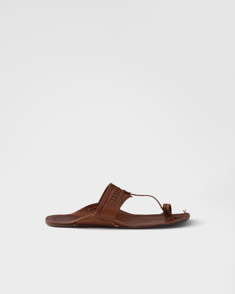 Prada Made in India x Inspired by Kolhapuri Chappal leather sandals 2