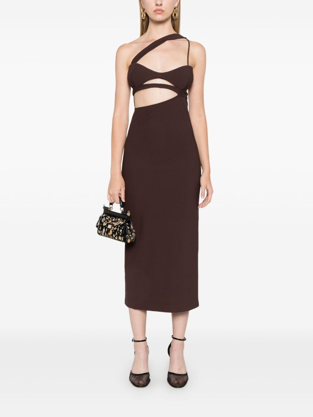 asymmetric midi dress - 2