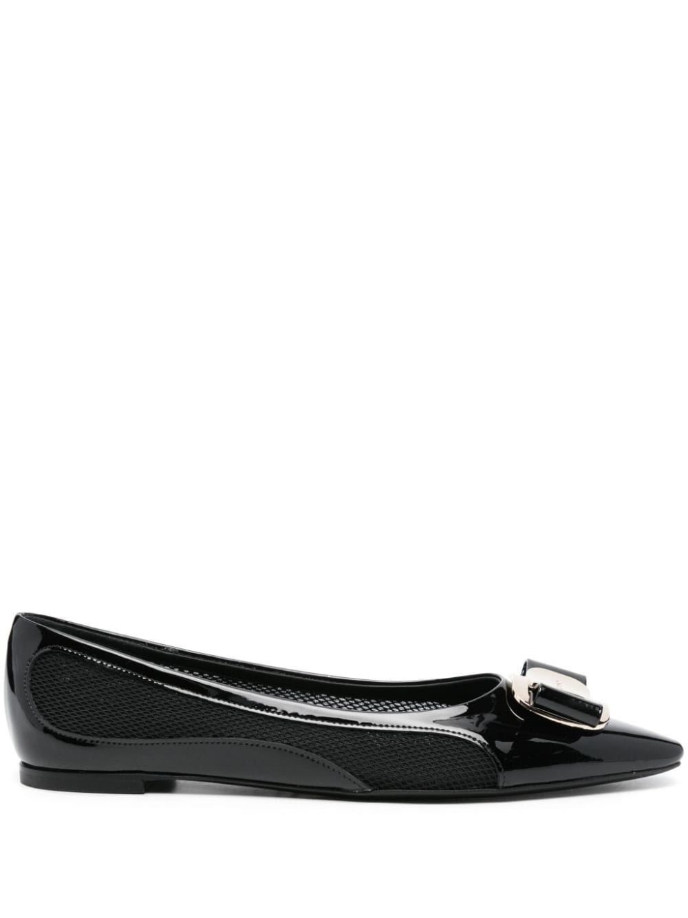 フラットシューズ Ferragamo BALLERINA ZEA Ferragamo Zea Metallic Woven Buckle Ballerina Flats | Neiman