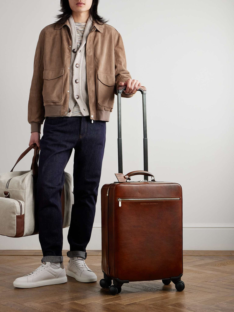 Brunello Cucinelli Full-Grain Leather Carry-On Suitcase outlook