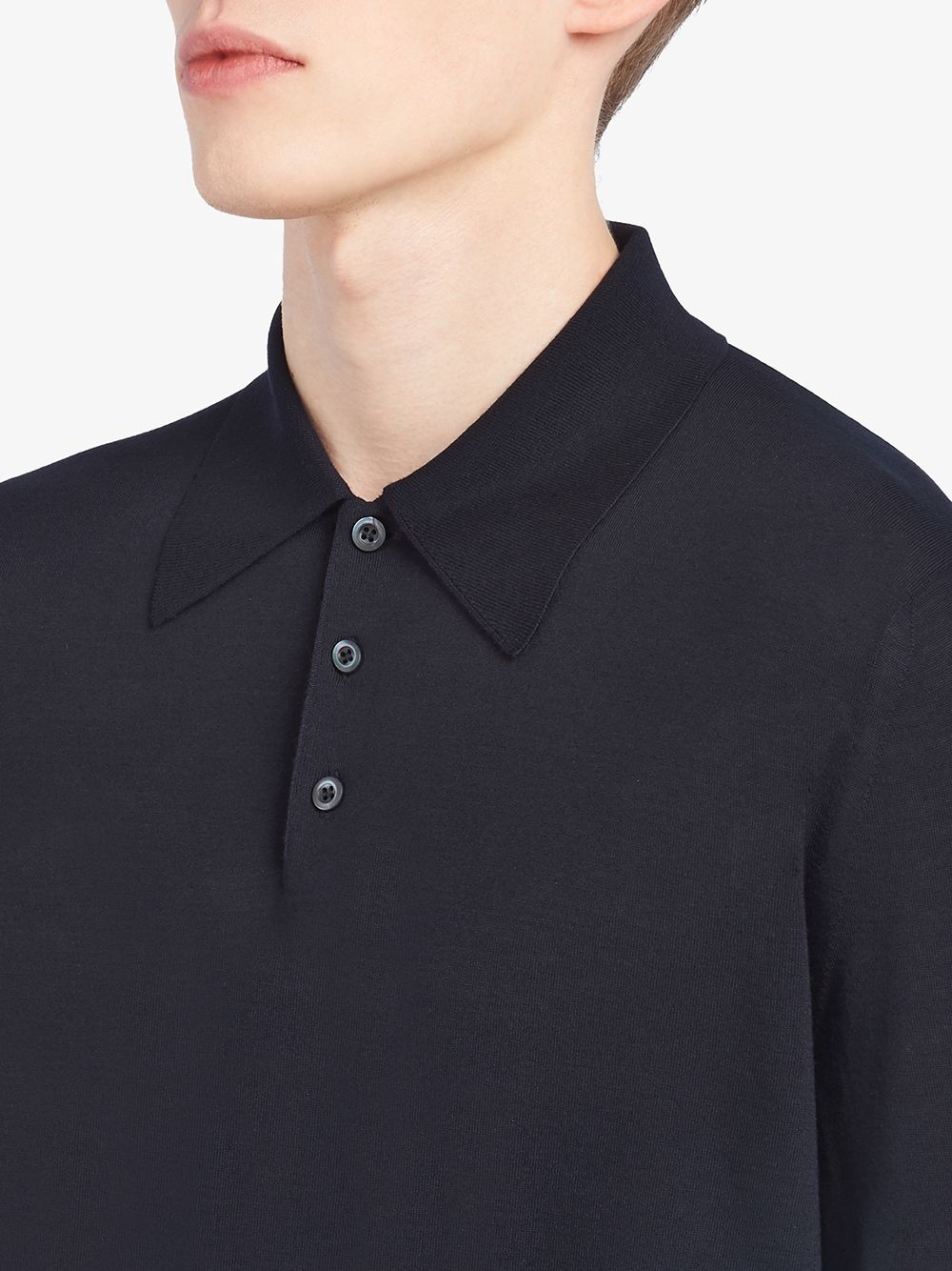 worsted wool polo shirt - 5