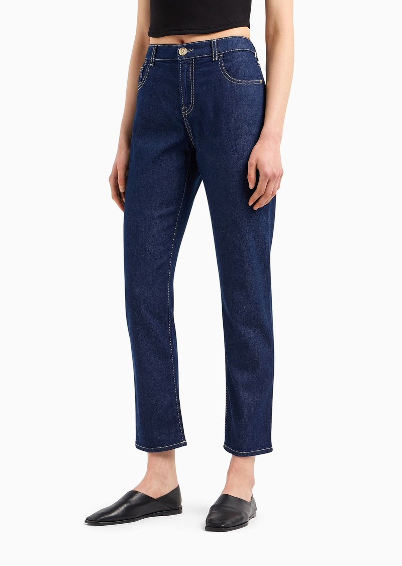 J36 Mid-rise, straight-leg, rinse-denim jeans 2