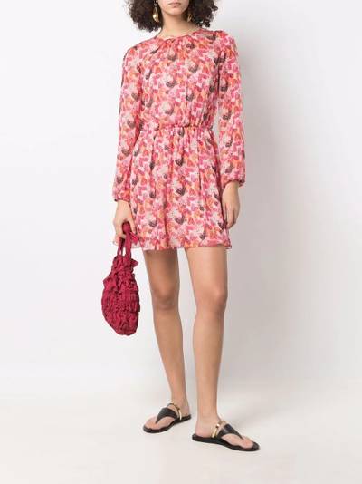 REDValentino heart-print long sleeved mini dress outlook