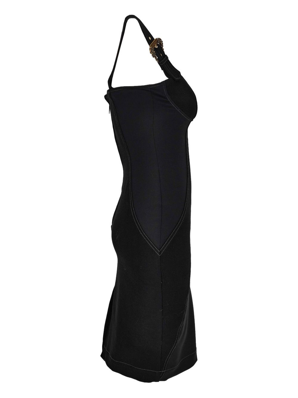 buckle-embellished seam-detail dress - 3